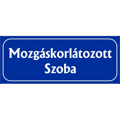 Mozgáskorlátozott szoba 25x10 cm