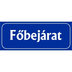 Főbejárat 25x10 cm