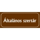 Általános szertár 25x10 cm