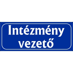 Intézmény vezető 25x10 cm
