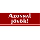 Azonnal jövök tábla 30x10 cm