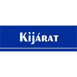 Kijárat 30x10 cm