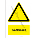 Gázpalack figyelmeztető piktogram tábla