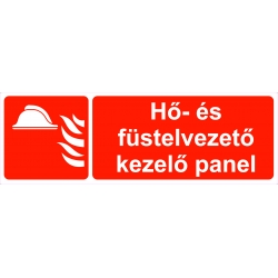 Utánvilágító Hő- és füstelvezető kezelő panel piktogram tábla