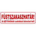 Utánvilágító füstszakaszhatár piktogram tábla