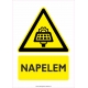 Napelem figyelmeztető piktogram tábla