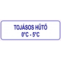 Tojásos hűtő HACCP tábla