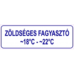 Zöldséges fagyasztó HACCP tábla