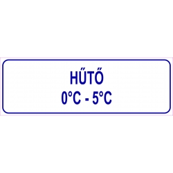 Hűtő HACCP tábla