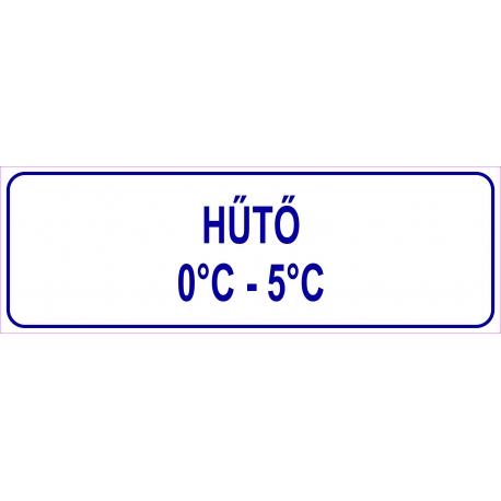 Hűtő HACCP tábla