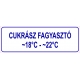 Cukrász fagyasztó HACCP tábla