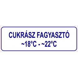 Cukrász fagyasztó HACCP tábla