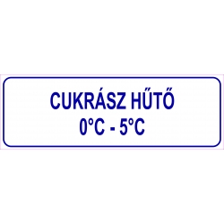 Cukrász hűtő HACCP tábla