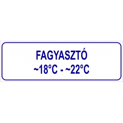 Fagyasztó HACCP tábla