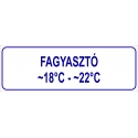 Fagyasztó HACCP tábla