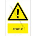 Veszély figyelmeztető piktogram tábla