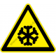Alacsony hőmérséklet figyelmeztető piktogram matrica