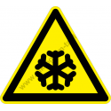 Alacsony hőmérséklet figyelmeztető piktogram matrica