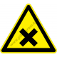 Ártalmas vagy ingerlő anyagok figyelmeztető piktogram matrica