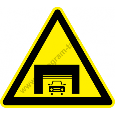 Autókijárat figyelmeztető piktogram matrica