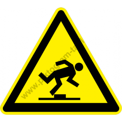 Egyenetlen padlózat figyelmeztető piktogram matrica