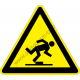 Botlásveszély figyelmeztető piktogram matrica