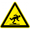 Botlásveszély figyelmeztető piktogram matrica