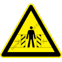 Elmozduló tárgyak figyelmeztető piktogram matrica