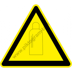 Gázpalack figyelmeztető piktogram matrica