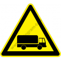 Gépjármű forgalom figyelmeztető piktogram matrica