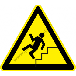 Lépcső figyelmeztető piktogram matrica