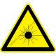 Lézersugár figyelmeztető piktogram matrica