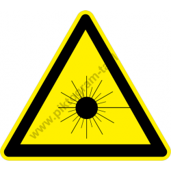 Lézersugár figyelmeztető piktogram matrica