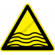 Mélyvíz figyelmeztető piktogram matrica