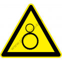 Mozgó gépelemek figyelmeztető piktogram matrica