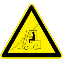 Targonca közlekedés figyelmeztető piktogram matrica