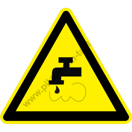 Nem ivóvíz figyelmeztető piktogram matrica