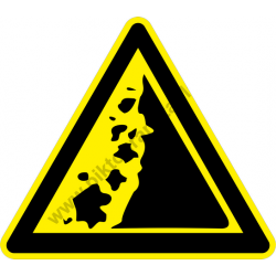 Omlásveszély figyelmeztető piktogram matrica