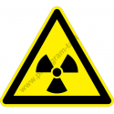 Radioaktív anyag figyelmeztető piktogram matrica