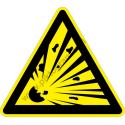 Robbanás veszélyes anyag figyelmeztető piktogram matrica