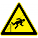 Zuhanásveszély figyelmeztető piktogram matrica