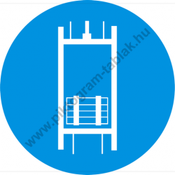 Teherfelvonó munkavédelmi piktogram matrica