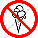 Fagylalttal belépni tilos tiltó munkavédelmi piktogram matrica