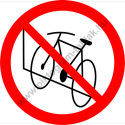 Kerékpárt a falnak támasztani tilos tiltó munkavédelmi piktogram matrica