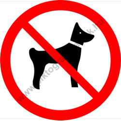 Kutyát bevinni tilos tiltó munkavédelmi piktogram matrica