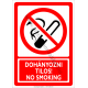 Dohányozni tilos – 2 nyelven tiltó piktogram tábla