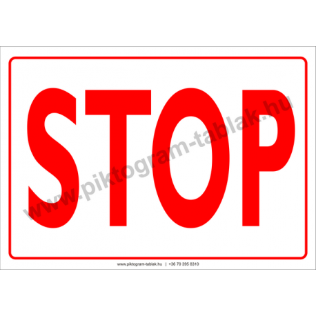 Stop villamossági piktogram tábla