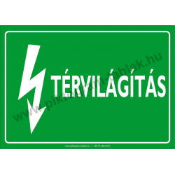 Térvilágítás villamossági piktogram tábla