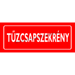 Tűzcsapszekrény piktogram tábla