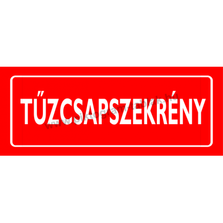 Tűzcsapszekrény piktogram tábla